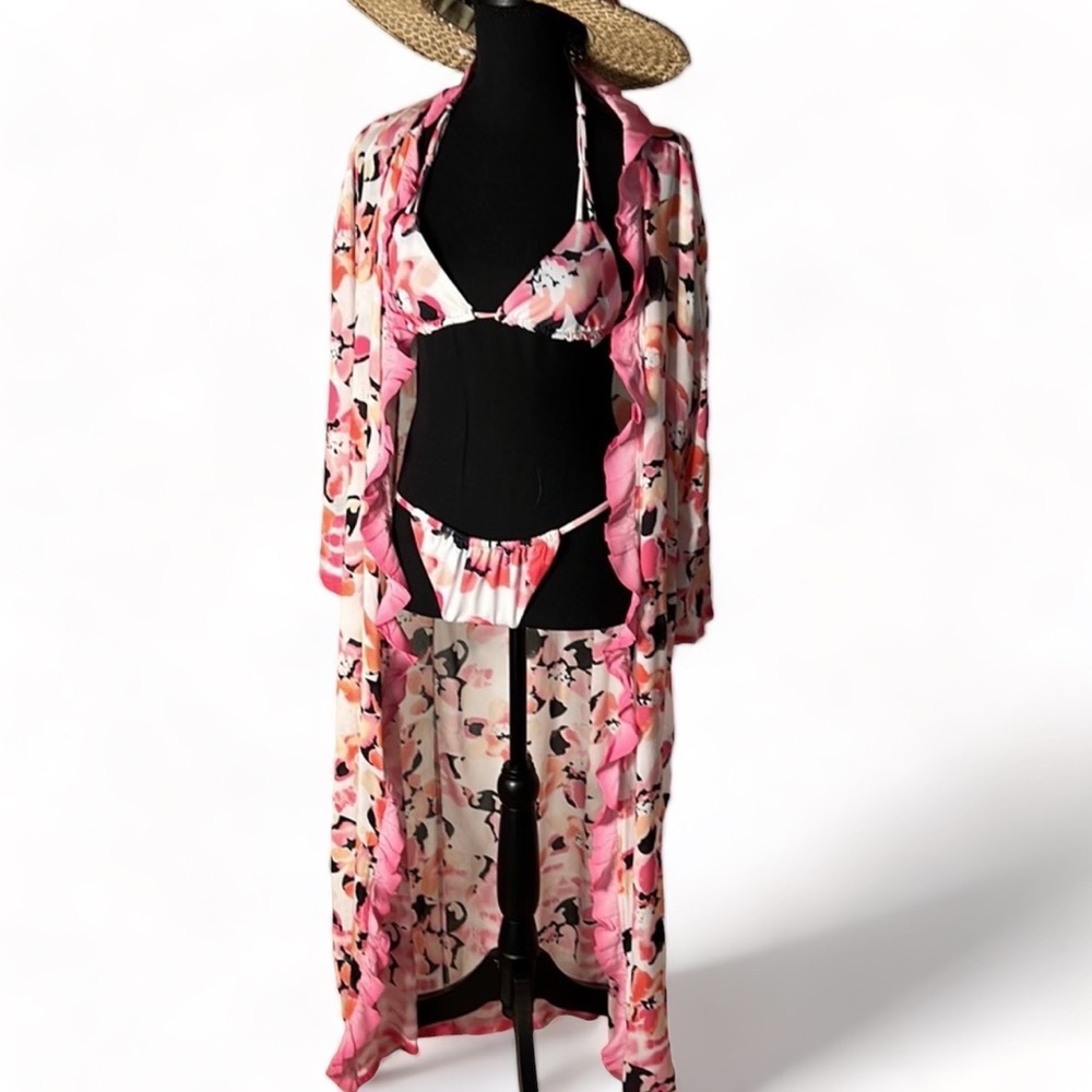 New Luna ‎ ara Swim bikini size M and Robe (7A)